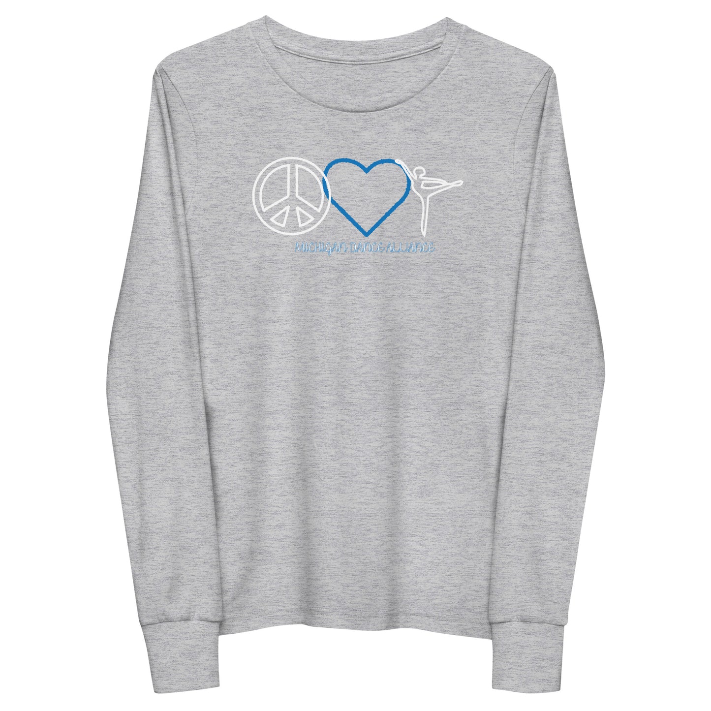 Peace Love Dance Youth long sleeve tee