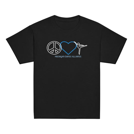 Peace Love Dance Youth T-Shirt