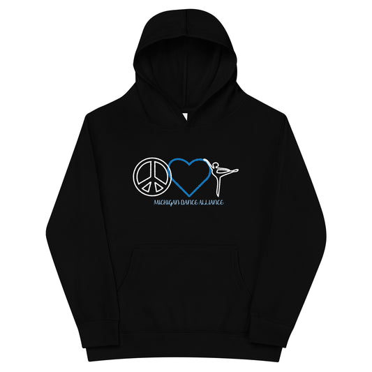 Peace Love Dance Youth Hoodie