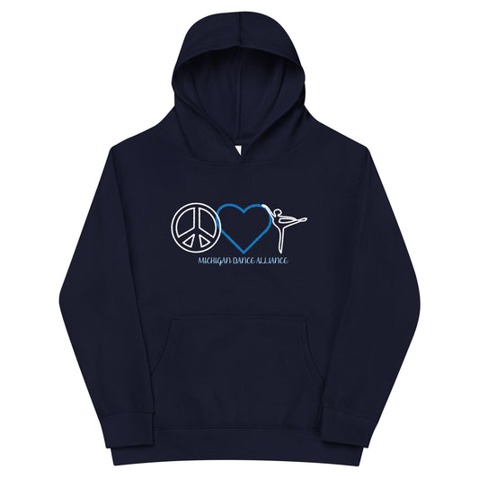 Peace Love Dance Youth Hoodie