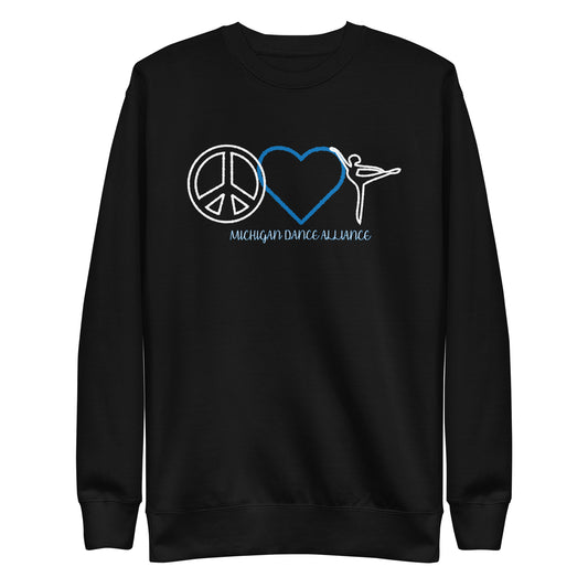 Peace Love Dance Crewneck