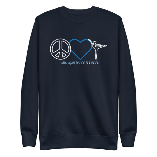Peace Love Dance Crewneck