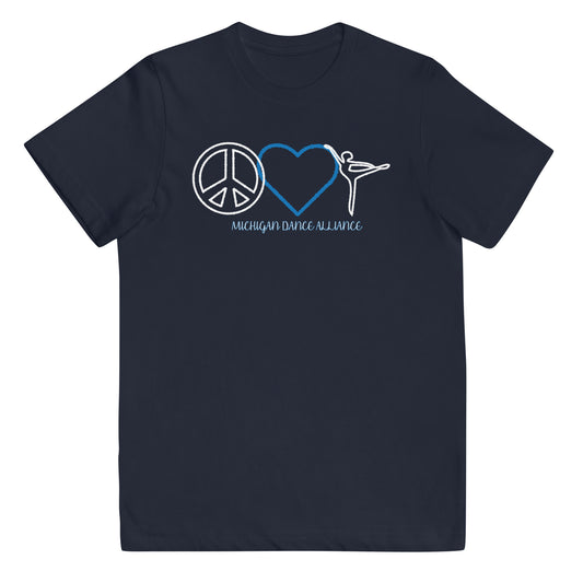 Peace Love Dance Youth t-shirt